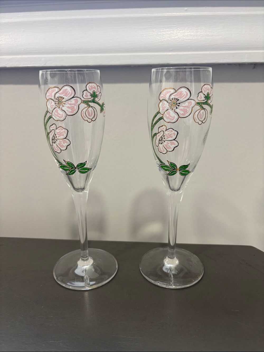 Perrier-Jouët "Belle Époque" floral champagne flutes